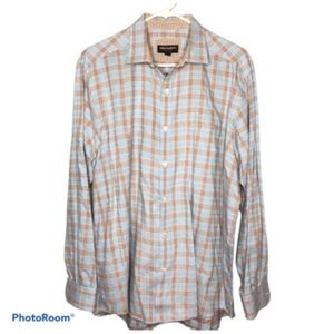 Johnston Murphy Long Sleeve Button Shirt, L